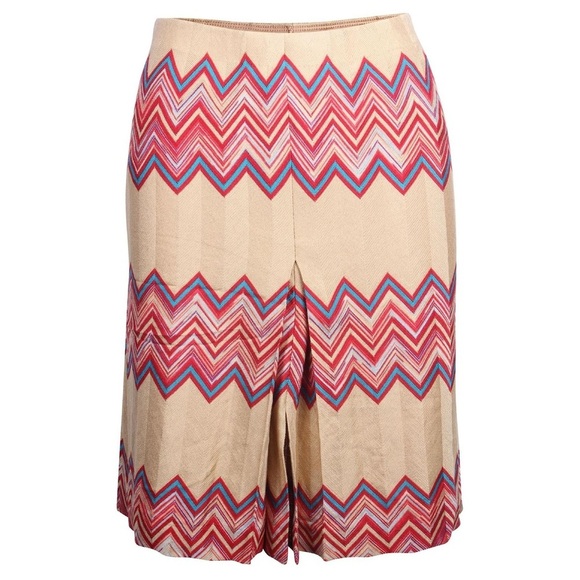 90s Missoni Chevron Striped Knit Skirt | Wool Blend | Made in Italy - Picture 3 of 12